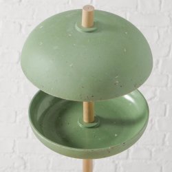 Rundt Fuglefoderhus P Pind H: 102 D: 21 cm. Plast/Bambus/Tr Grn