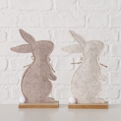 Kanin figur Hvid/Brun MDF, krydsfiner, polyester D:13 B:5,5 H:22cm