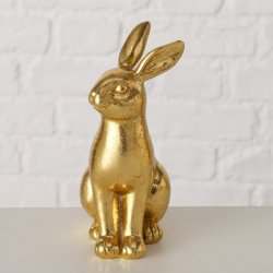 Kaninfigur i guld (leveres assorteret) Polyresin L:8 B:6 H:14 cm