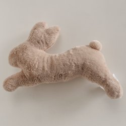 Kanin formet pude plys beige polyester L:47 B:39 H:10 cm