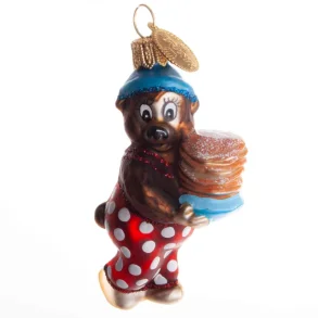 Brink Nordic - Juletrs Ophng Julekugle Rasmus Klump m/pandekage 7 cm. Glas