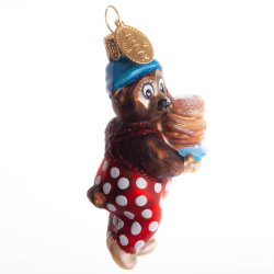 Brink Nordic - Juletrs Ophng Julekugle Rasmus Klump m/pandekage 7 cm. Glas