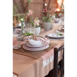 FONDACO - Dkkeserviet Flettet Papir 35 x 45 cm. Brun 