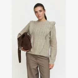 Soft Rebels - SRStory Strik M�rk Beige 