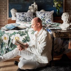 Jim Lyngvild - Sengetj Blue Flower Garden 140x200cm. kologisk Bomuld