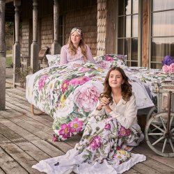 Jim Lyngvild - sengetj Rose Flower Garden 140x220cm Ekstra Lngde - kologisk bomuld