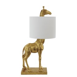 Bloomingville - Silas Giraf bordlampe, Guld, Polyresin H: 70cm.