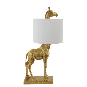 Bloomingville - Silas Giraf bordlampe, Guld, Polyresin H: 70cm.
