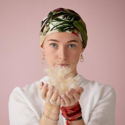 Jim Lyngvild - Silketrklde Flower Garden 90x90cm. 