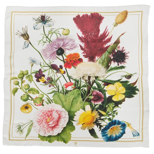 Jim Lyngvild Silketrklde Flower Garden 90x90cm. 