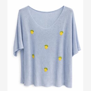 Strik m. citroner Bl� Onesize