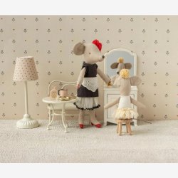Maileg - Vintage Gulvlampe, Mus - Sand