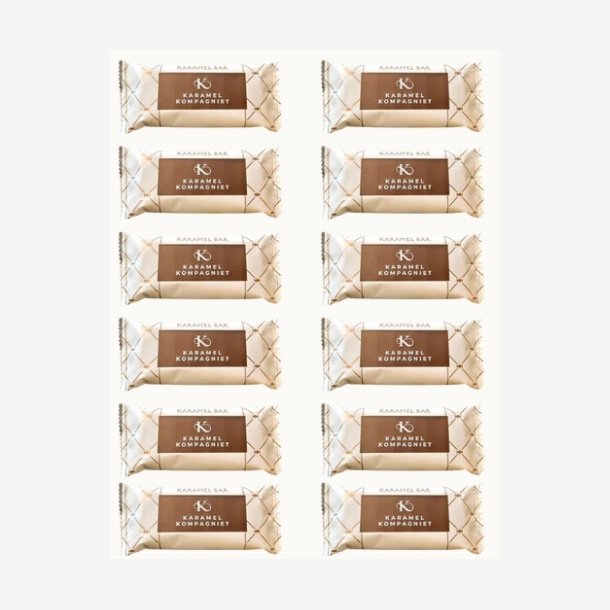 Karamel Kompagniet - Karamel Bar: Rarbarber i lys chokolade 50g.