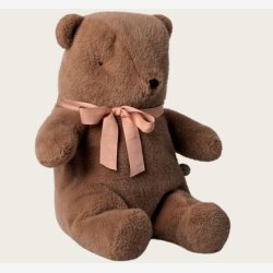 Maileg - Plysbamse m. b�ndsl�jfe Lysebrun H:24 cm.