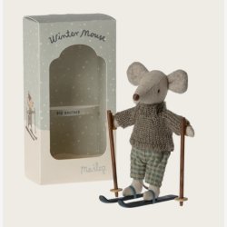 Maileg - Vintermus med Ski - Storebror