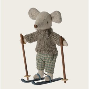Maileg - Vintermus med Ski - Storebror