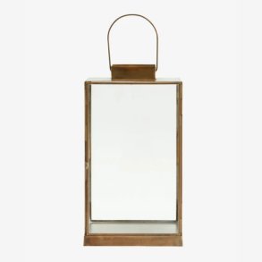 NORDAL - Antique Lanterne m. flad top Jern Guld Finish B:19 D:19 H:35 cm. V�gt: 2,04kg.