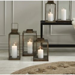 NORDAL - Antique Lanterne Jern Guld Finish B:14,5 D:14 H:30,5 cm. V�gt: 1,11kg.