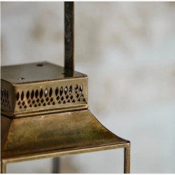 NORDAL - Antique Lanterne Jern Guld Finish B:14,5 D:14 H:30,5 cm. V�gt: 1,11kg.