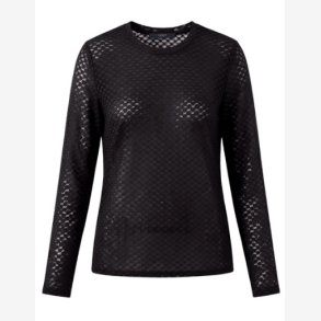 LUXZUZ - Segberg Lace T-Shirt - Sort