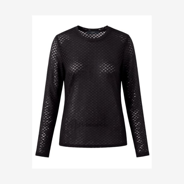 LUXZUZ - Segberg Lace T-Shirt - Sort