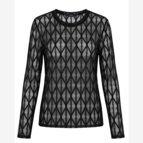 LUXZUZ - Segberg Lace T-Shirt - Sort