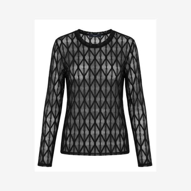 LUXZUZ - Segberg Lace T-Shirt - Sort