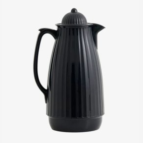 NORDAL - Termokande Ribbet design Sort PP/Glas H:29 D:13 cm.