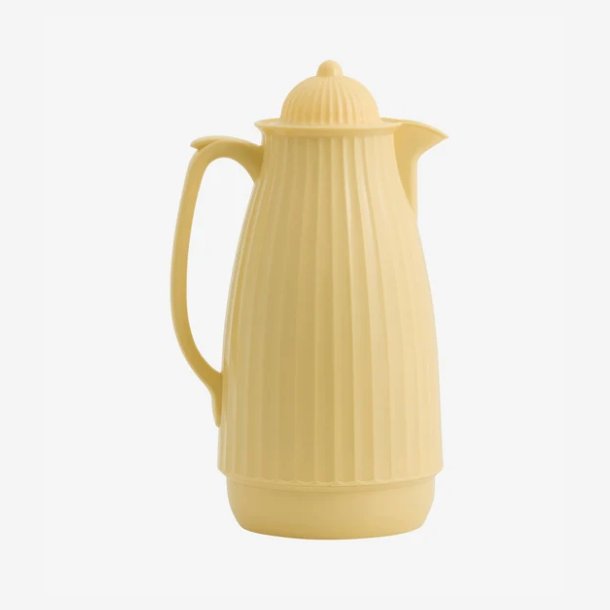 NORDAL - Termokande Ribbet design Gul PP/Glas H:29 D:13 cm.