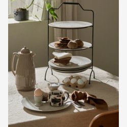 NORDAL - Termokande Ribbet design Beige PP/Glas H:29 D:13 cm.