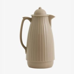 NORDAL - Termokande Ribbet design Beige PP/Glas H:29 D:13 cm.