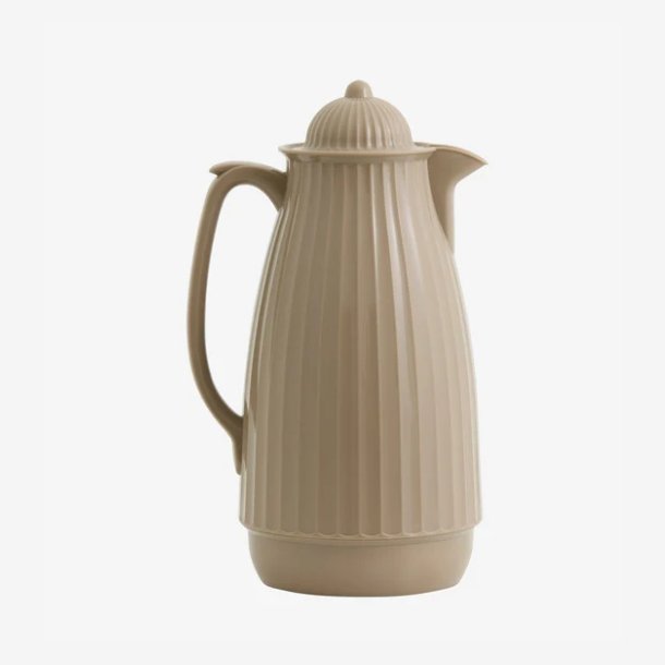 NORDAL - Termokande Ribbet design Beige PP/Glas H:29 D:13 cm.