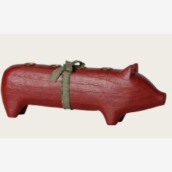 Maileg - Tr�lysestage Gris Advent R�d 13,5x38 cm.