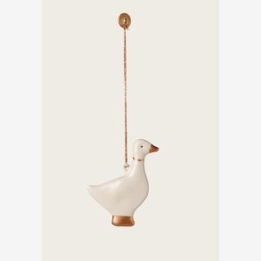 Maileg - Metaloph�ng G�s Hvid/guld