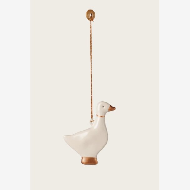 Maileg - Metaloph�ng G�s Hvid/guld