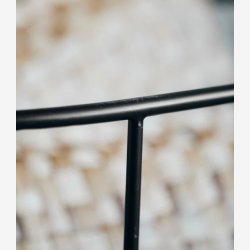 NORDAL - Tr�dkurv p� hjul Jern Sort/Natur B:53 D:53 L:90 H:73 cm.