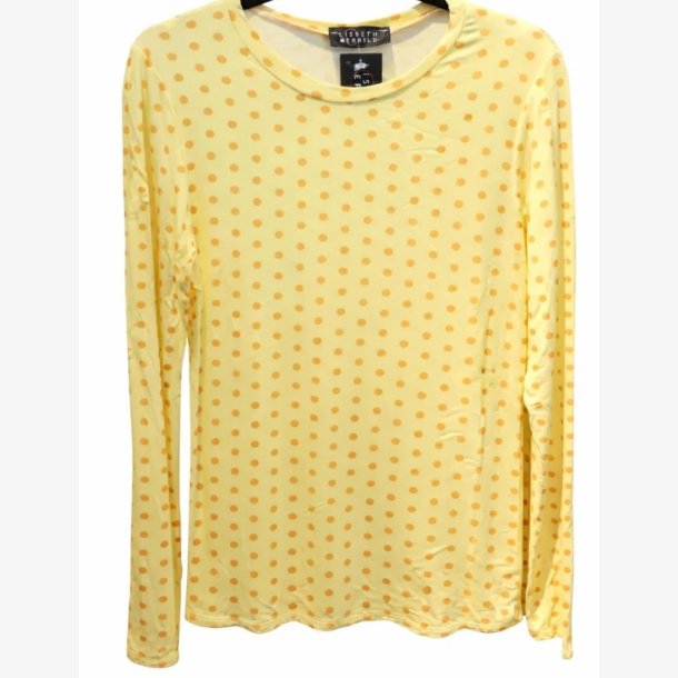 Lang�rmet T-shirt m. prikker Gul Onesize Viskose/Elastan