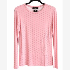 Lang�rmet T-shirt m. prikker Rosa Onesize Viskose/Elastan
