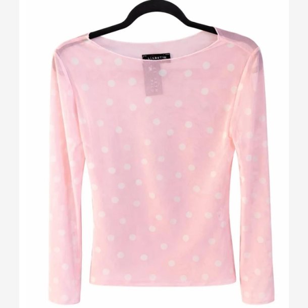 T-shirt, mesh m. prikker Rosa Onesize