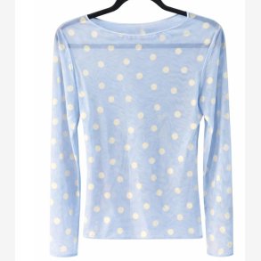 T-shirt, mesh m. prikker Bl� Onesize