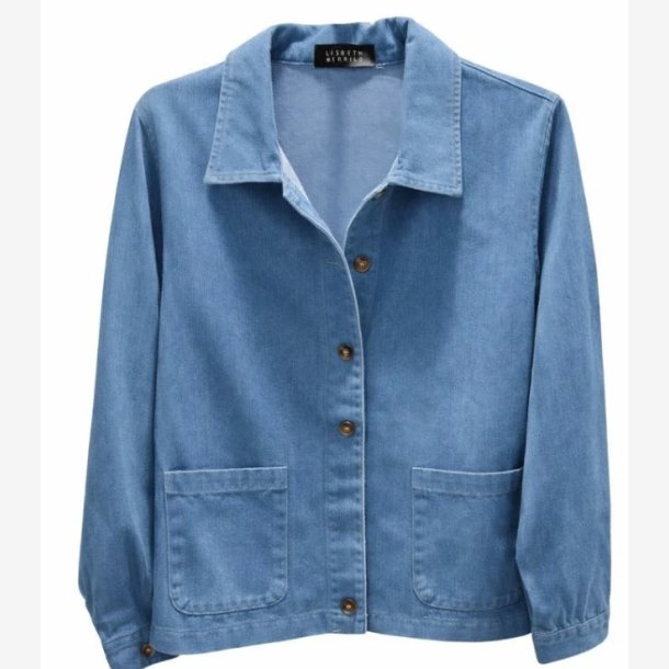 Jakke m. lommer Denim Bomuld Flere St�rrelser