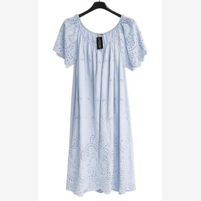 Kjole m. hul m�nster Lysebl� Onesize