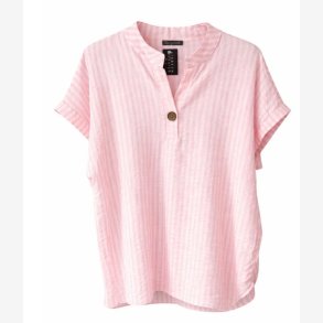 Skjorte m. kort �rme og strib Rosa Onesize 