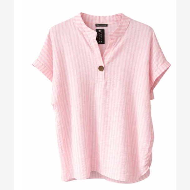Skjorte m. kort �rme og strib Rosa Onesize 