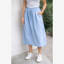 Nederdel m. elestik og bindeb�nd Lysebl� Onesize