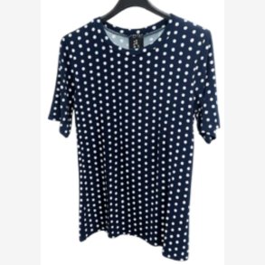T-shirt m. prikker og kort �rme Marinebl� Onesize