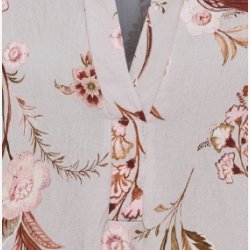 Marta Du Ch�teau - MdcGoldie Kjole - Lys Greige m. Blomsterprint