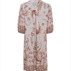 Marta Du Ch�teau - MdcGoldie Kjole - Lys Greige m. Blomsterprint