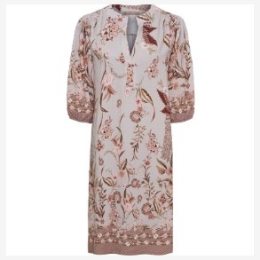 Marta Du Ch�teau - MdcGoldie Kjole - Lys Greige m. Blomsterprint