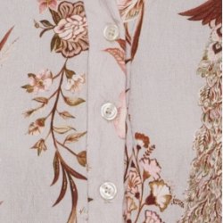 Marta Du Ch�teau - MdcMelisander Skjorte - Lys Greige m. Blomsterprint